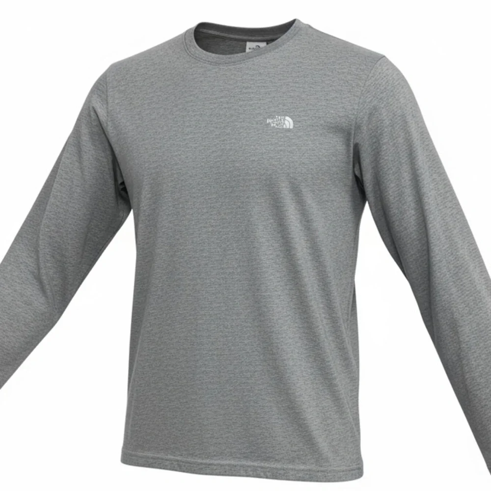 The North Face Gray Long Sleeve Men's Tee - Size Small - Slim Fit - B22‎